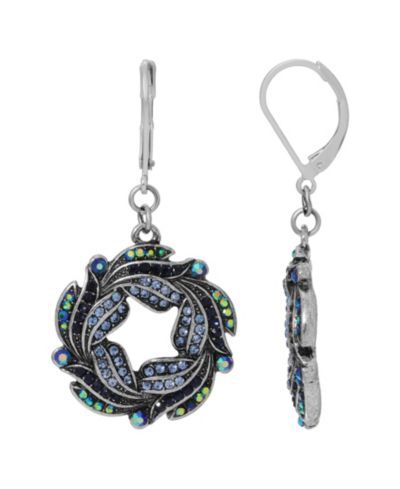 Серьги 2028 Silver-Tone Multi Ab Wreath