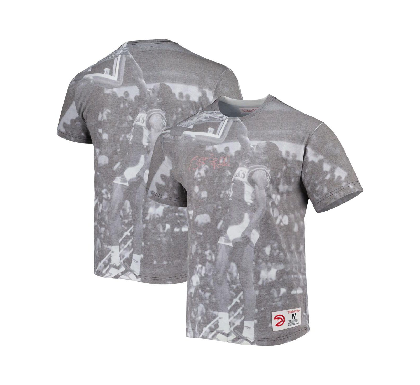 Men's Mitchell & Ness Spud Webb Gray Atlanta Hawks Above The Rim Sublimated T-shirt