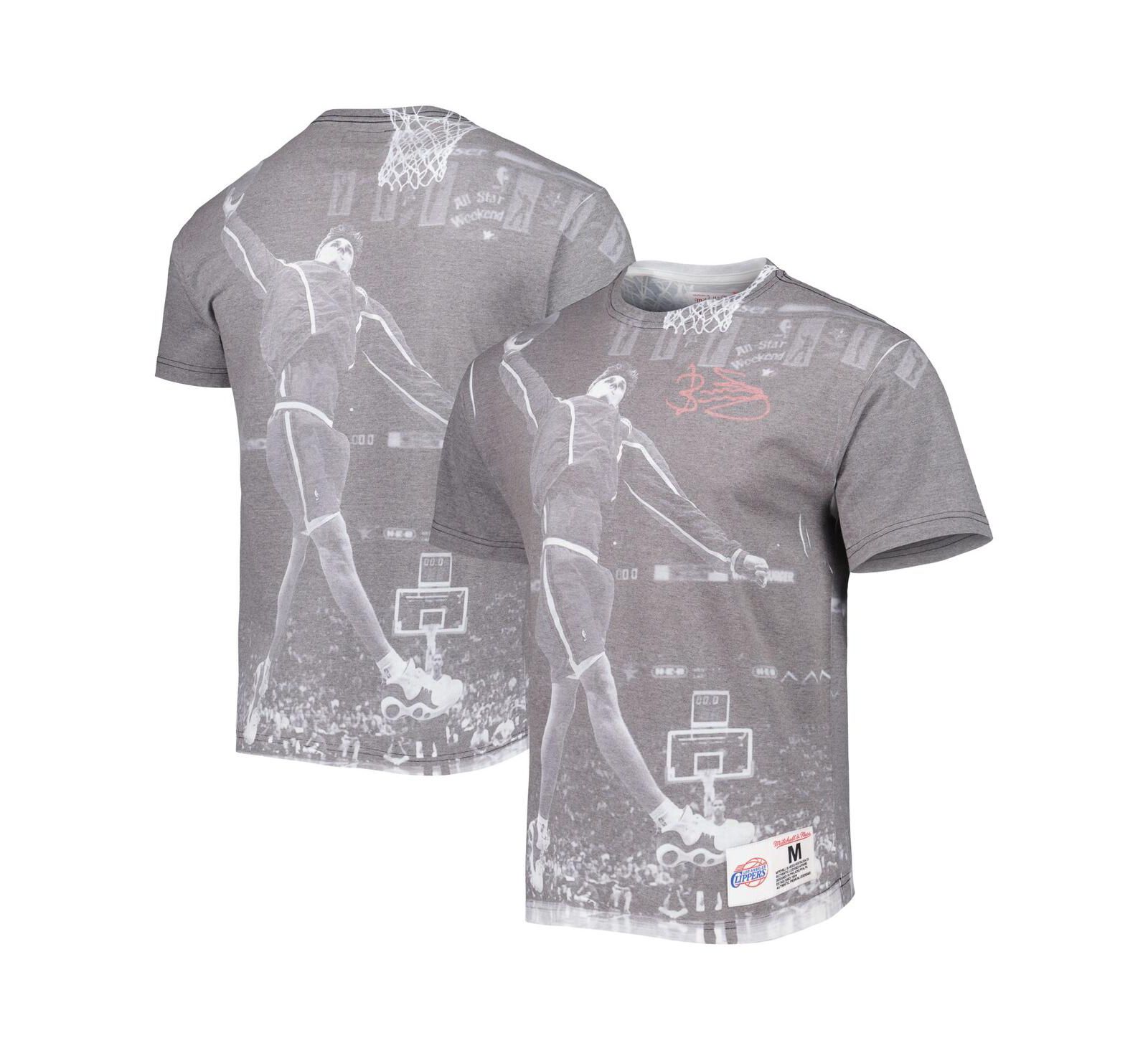 Мужская футболка Mitchell & Ness Brent Barry Gray LA Clippers