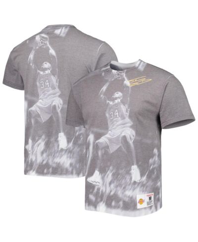 Мужская футболка Mitchell & Ness Shaquille O'Neal Gray Los Angeles Lakers