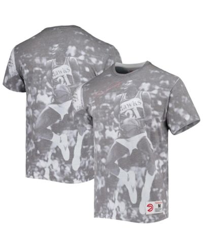 Мужская футболка Mitchell & Ness Dominique Wilkins Gray Atlanta Hawks Above The Rim