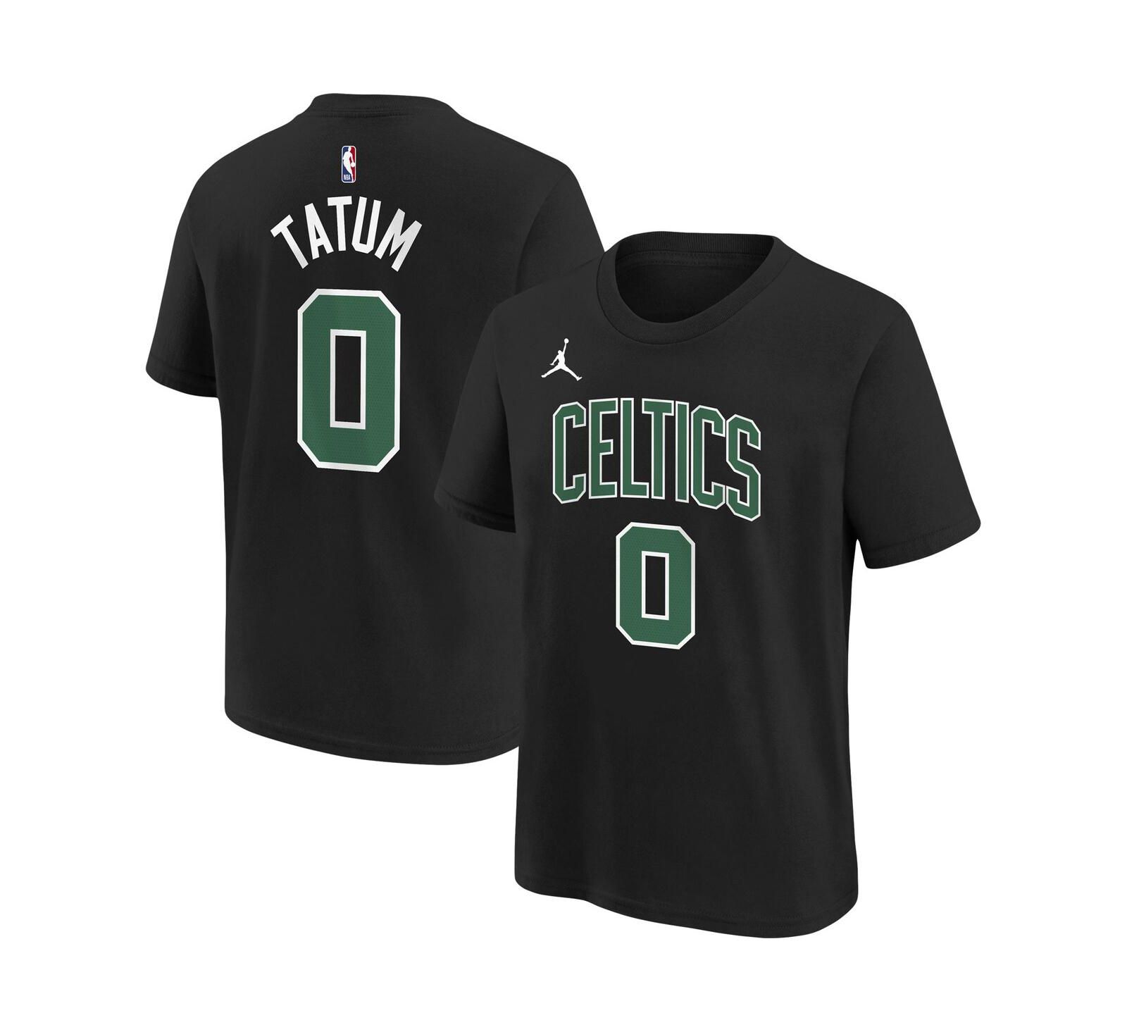 Детская футболка Jordan Jayson Tatum Black Boston Celtics Statement Edition Name & Number Player