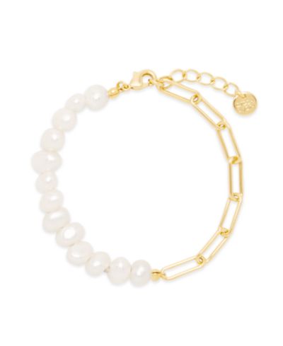 Браслет brook & york Colette Baroque Freshwater Imitation Pearl и Elongated Link Paperclip Chain