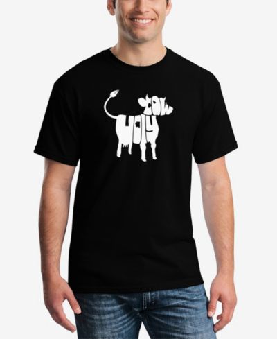 LA Pop Art Men's Holy Cow Word Art Short Sleeve T-shirt