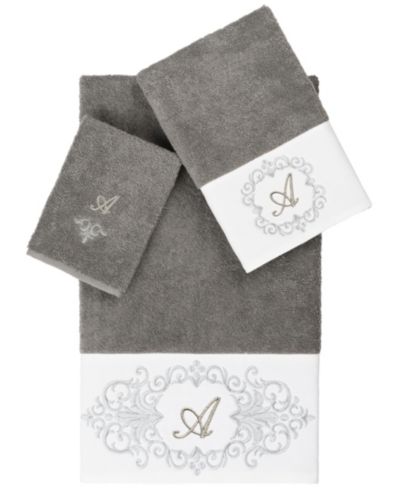 Набор полотенец Linum Home Turkish Cotton Monica, 3 шт. - темно-серый