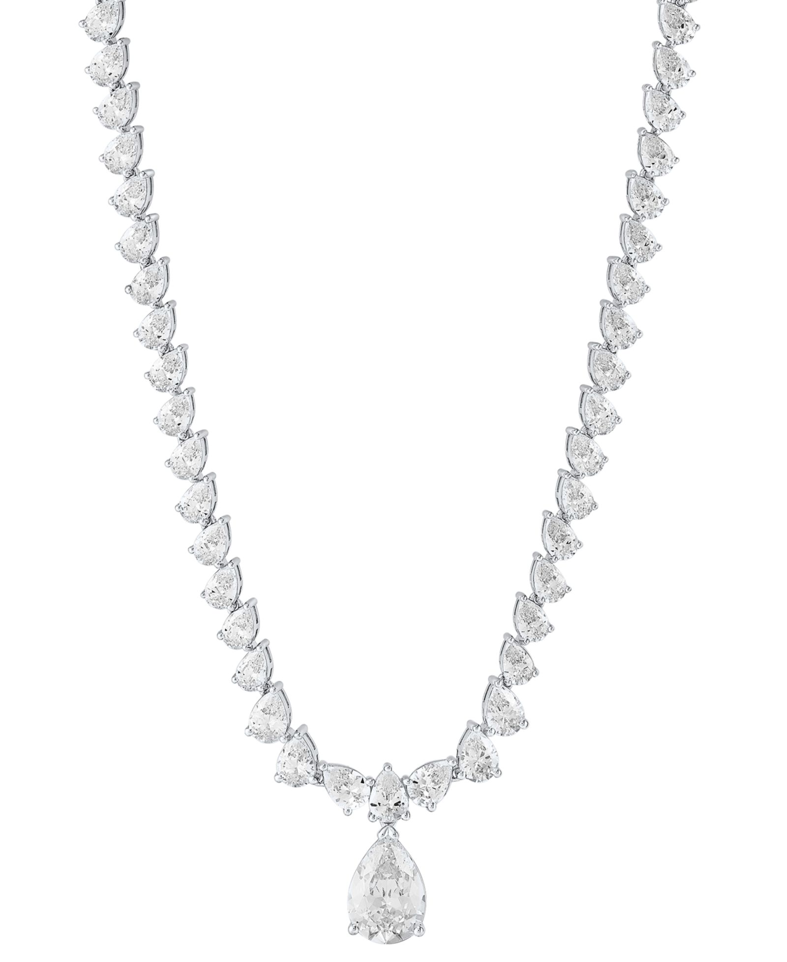 Ожерелье-воротник Arabella Cubic Zirconia Fancy 18" в Sterling Silver