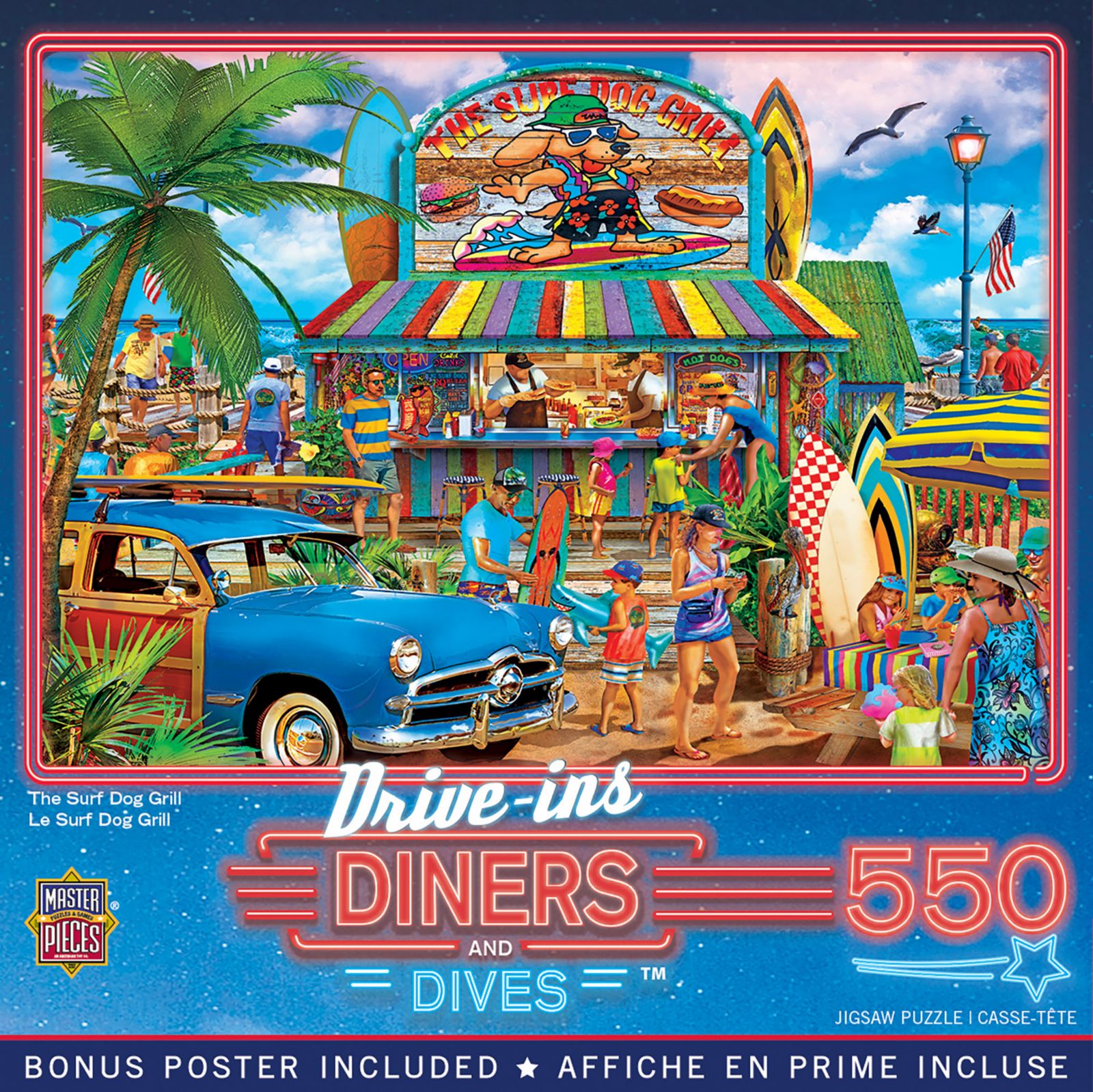 MasterPieces Drive-Ins, Diners & Dives - The Surf Dog Grill пазл 550 элементов