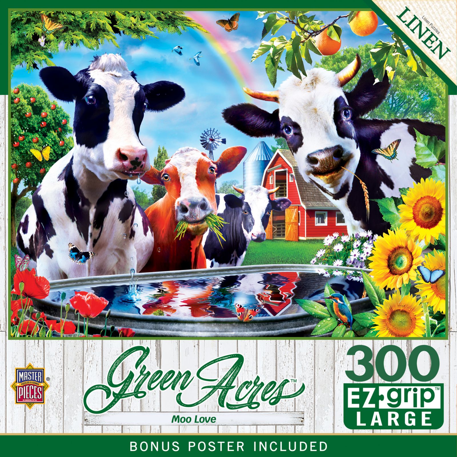 Пазл MasterPieces Green Acres - Moo Love, 300 деталей