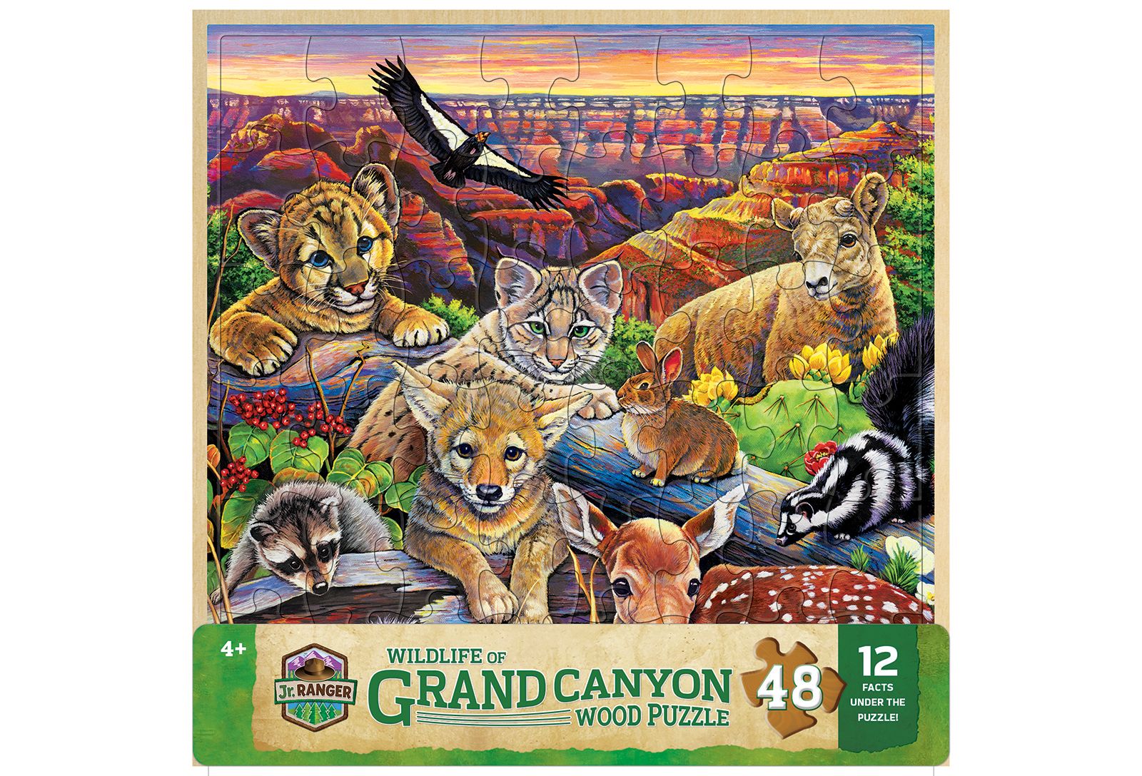 MasterPieces Puzzles Пазл из 48 деревянных элементов MasterPieces Jr. Ranger - Wildlife of the Grand Canyon