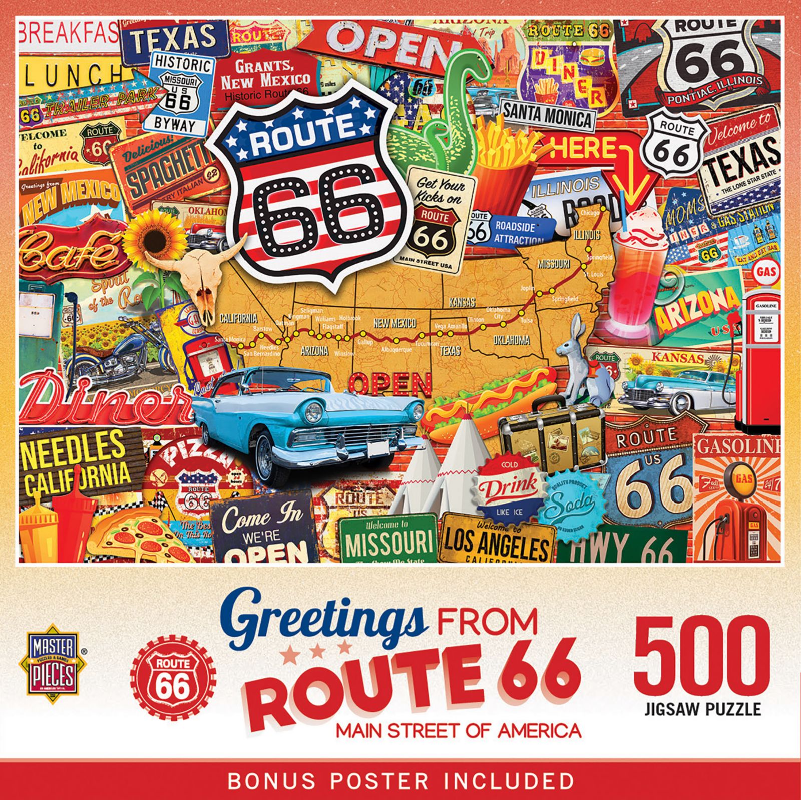 Greetings From Route 66 пазл из 500 деталей