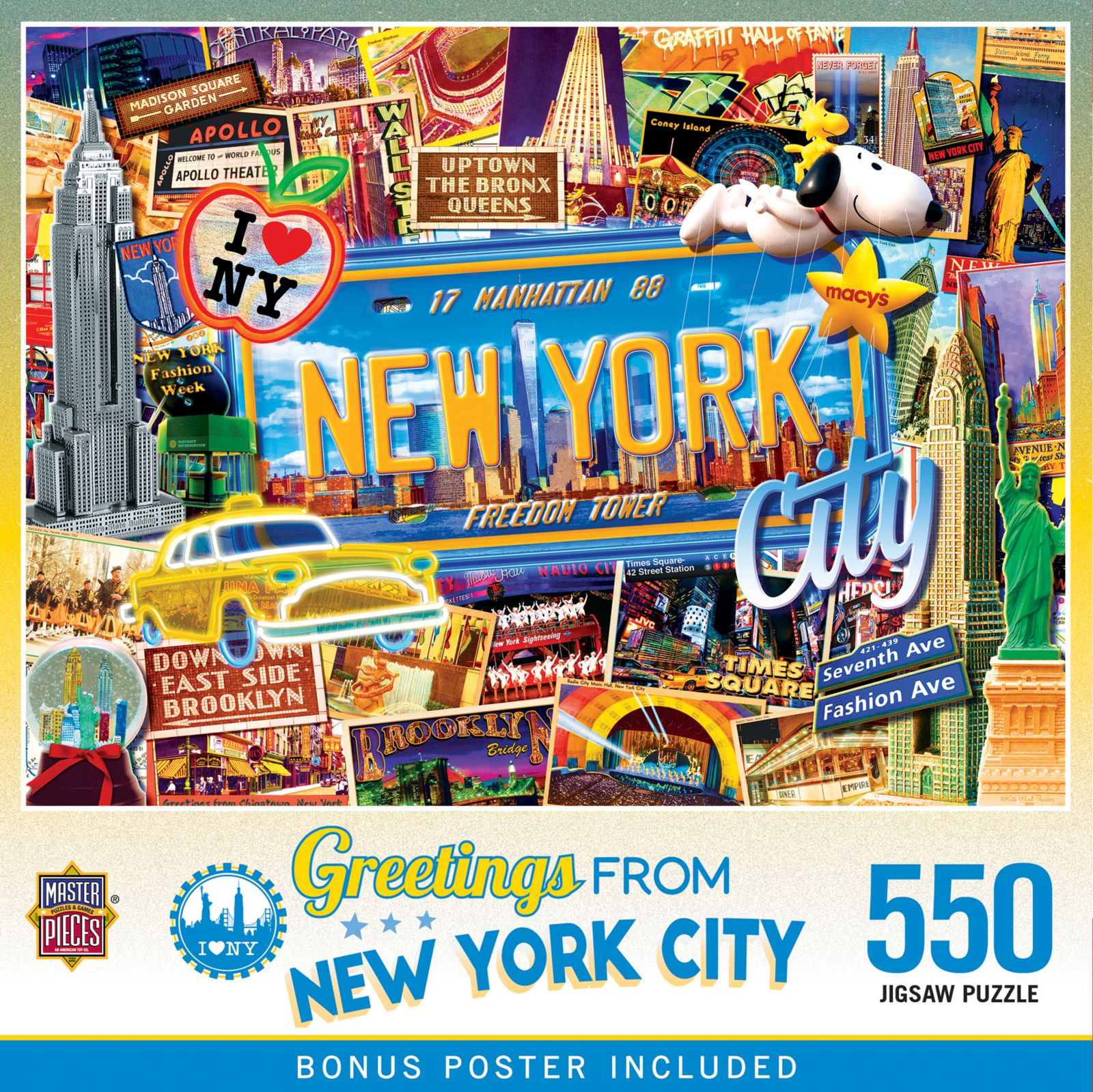 Пазл MasterPieces Greetings From New York - 550 деталей