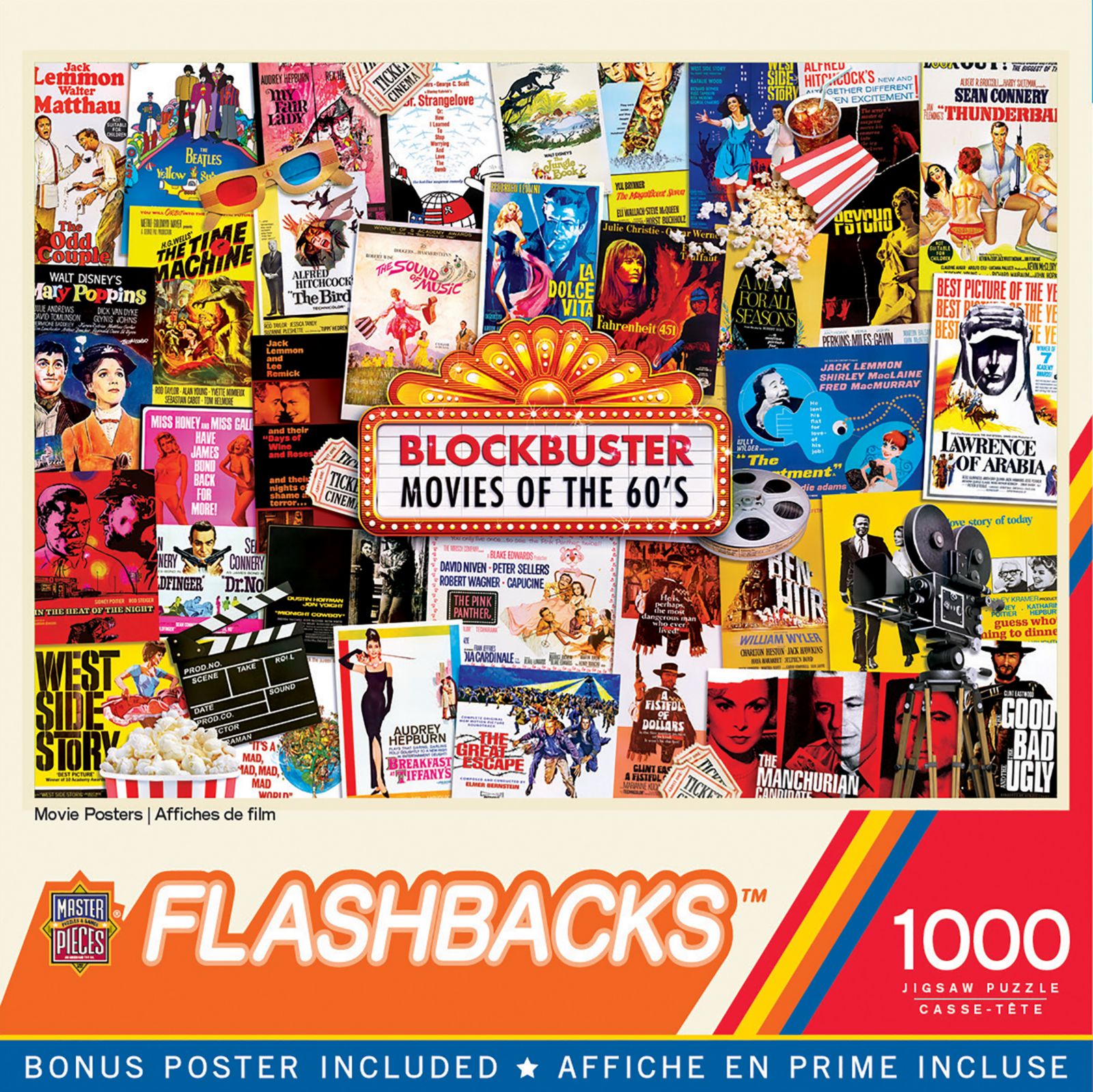 Пазл MasterPieces Flashbacks - Movie Posters 1000 Piece