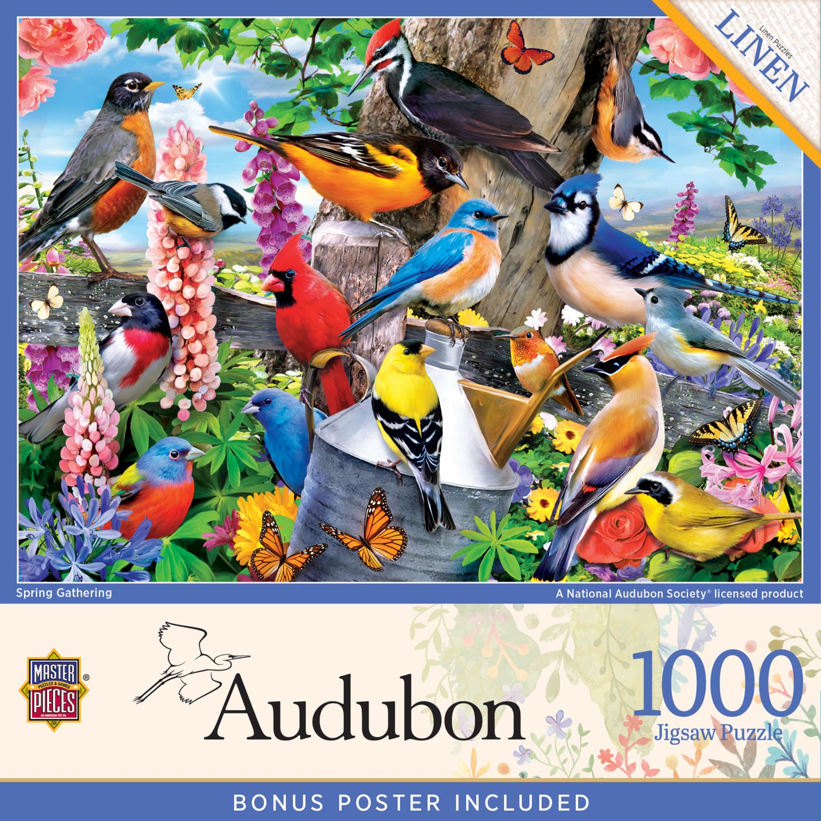 Пазл MasterPieces Audubon - Spring Gathering 1000 Piece