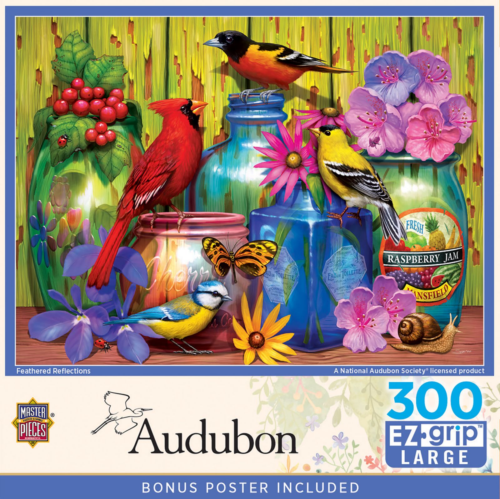 Пазл MasterPieces Audubon Feathered Reflections 300 Piece EZ Grip