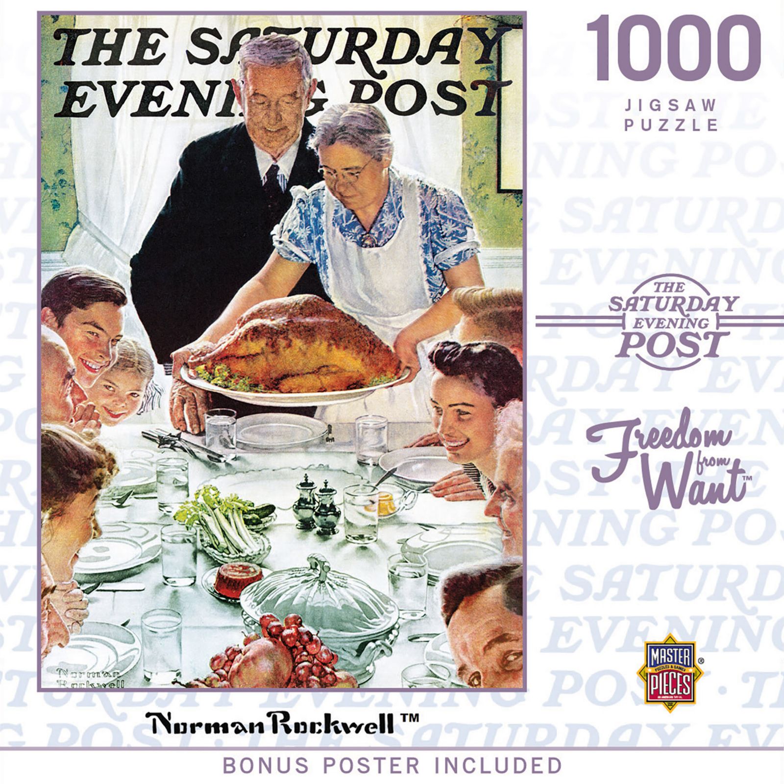 Пазл MasterPieces Saturday Evening Post - Freedom from Want 1000 Piece