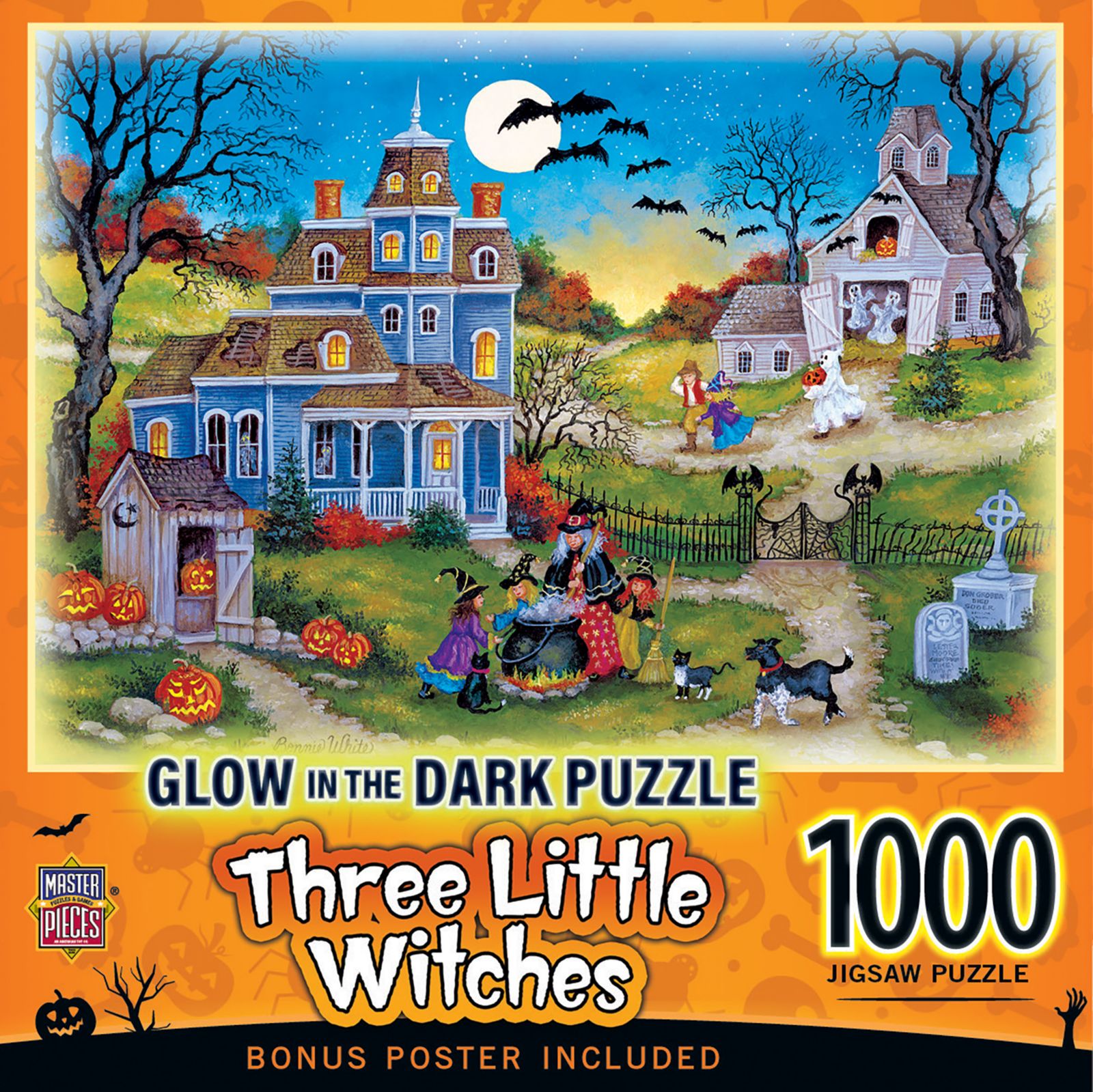 Пазл MasterPieces Glow in the Dark Three Little Witches, 1000 Piece
