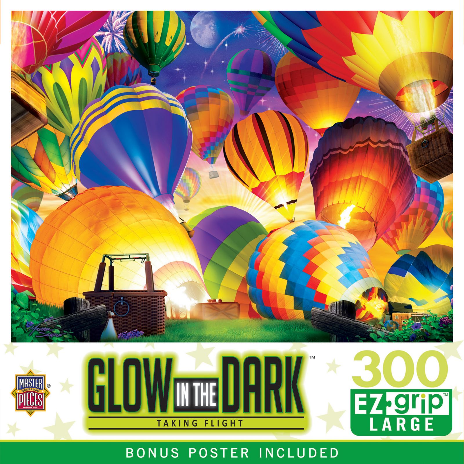 MasterPieces пазл Taking Flight, 300 деталей, светится в темноте, EZ Grip