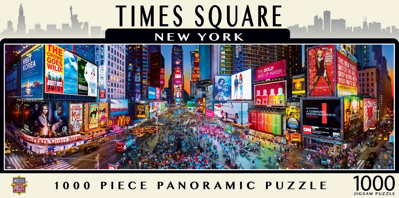 Пазл MasterPieces Times Square 1000 Piece Panoramic Jigsaw Puzzle