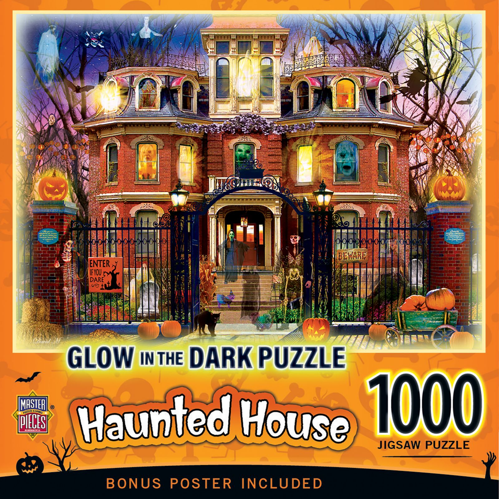 Пазл MasterPieces Glow in the Dark - Haunted House on the Hill 1000 Piece