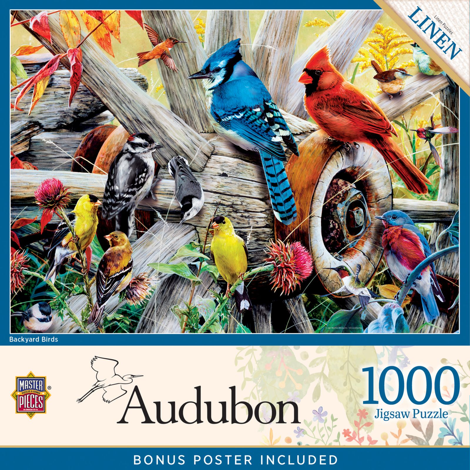 MasterPieces Audubon - Backyard Birds пазл из 1000 деталей
