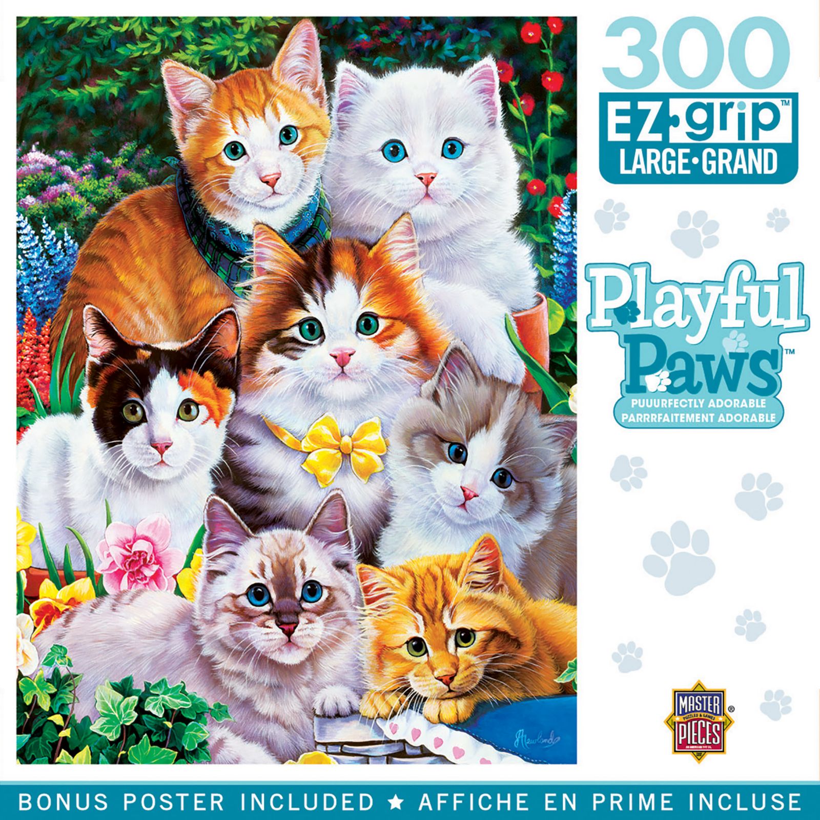 Пазл MasterPieces Playful Paws, 300 деталей, EZ Grip