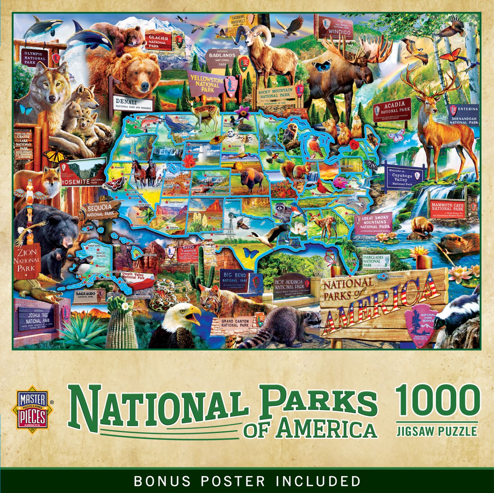 Пазл MasterPieces National Parks of America 1000 Piece