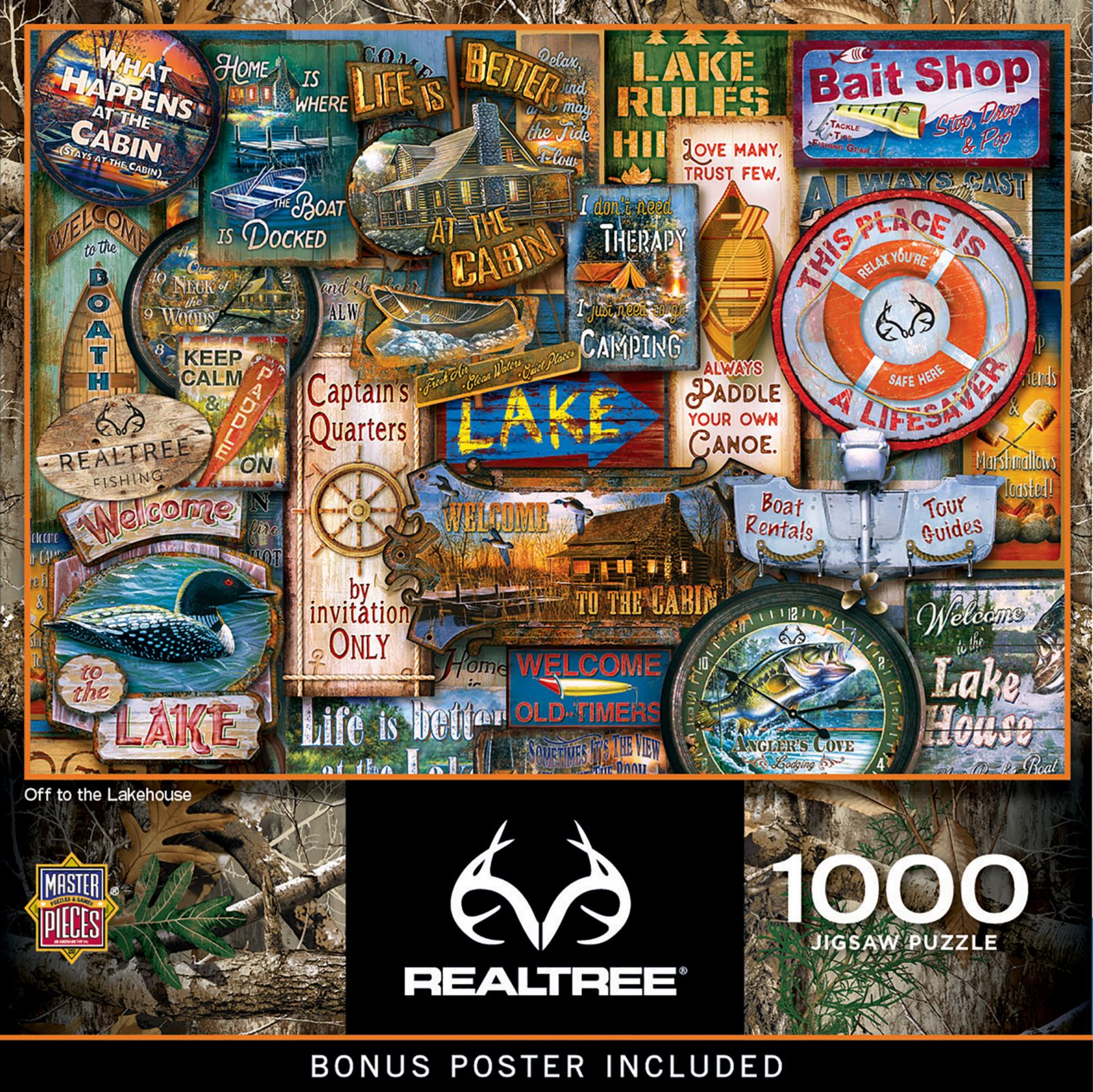 MasterPieces Realtree пазл 1000 деталей Off to the Lakehouse