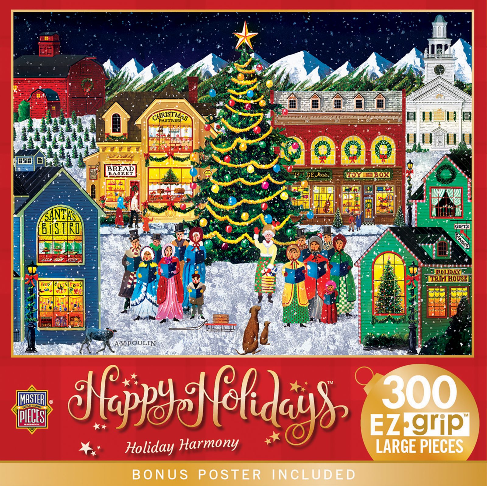 Пазл MasterPieces Happy Holidays - Holiday Harmony 300 Piece EZ Grip