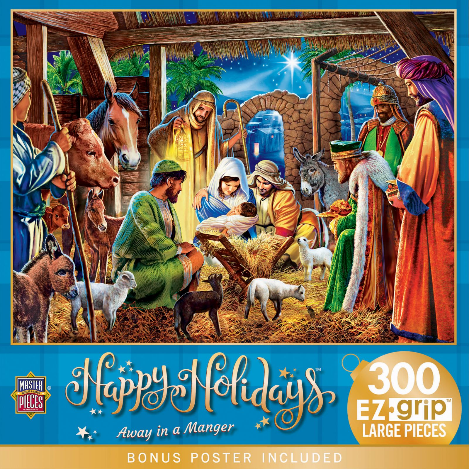 MasterPieces Happy Holidays - Away in a Manger пазл на 300 деталей EZ Grip