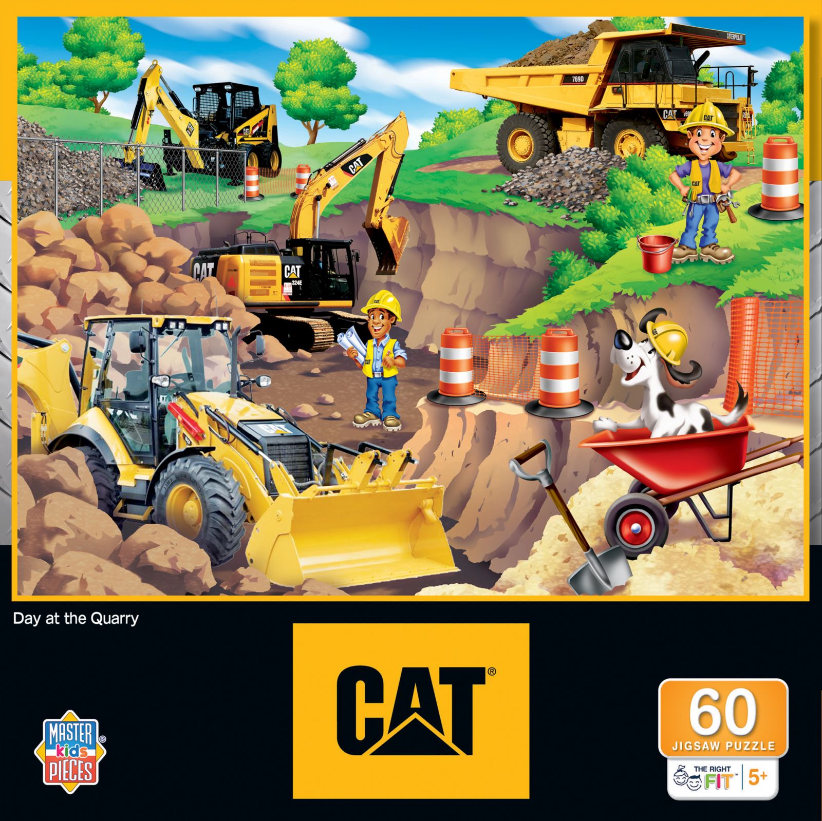 MasterPieces CAT - Day at the Quarry пазл на 60 элементов для детей