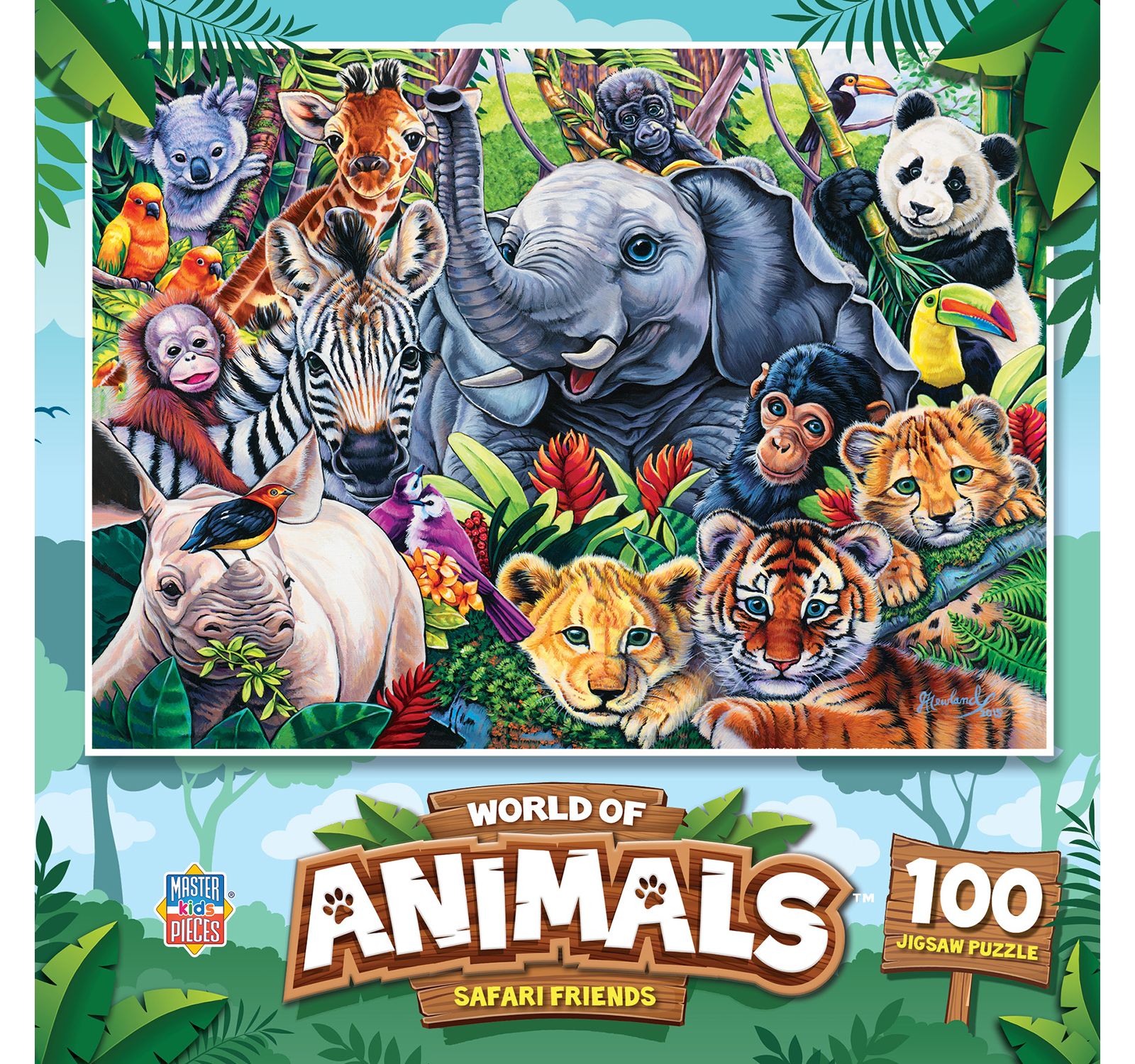 Пазл MasterPieces World of Animals - Safari Friends 100 Piece Jigsaw Puzzle