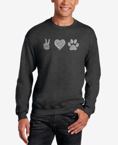 Мужской свитшот LA Pop Art Peace Love Dogs