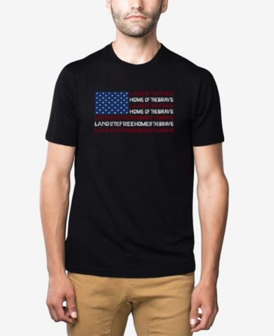 Мужская хлопковая футболка LA Pop Art с принтом American Flag
