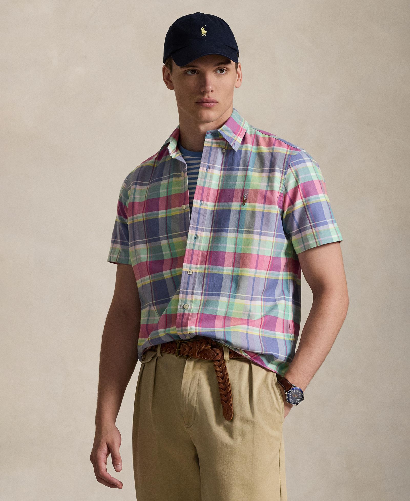 Polo Ralph Lauren Мужская рубашка Oxford Classic-Fit Short-Sleeve