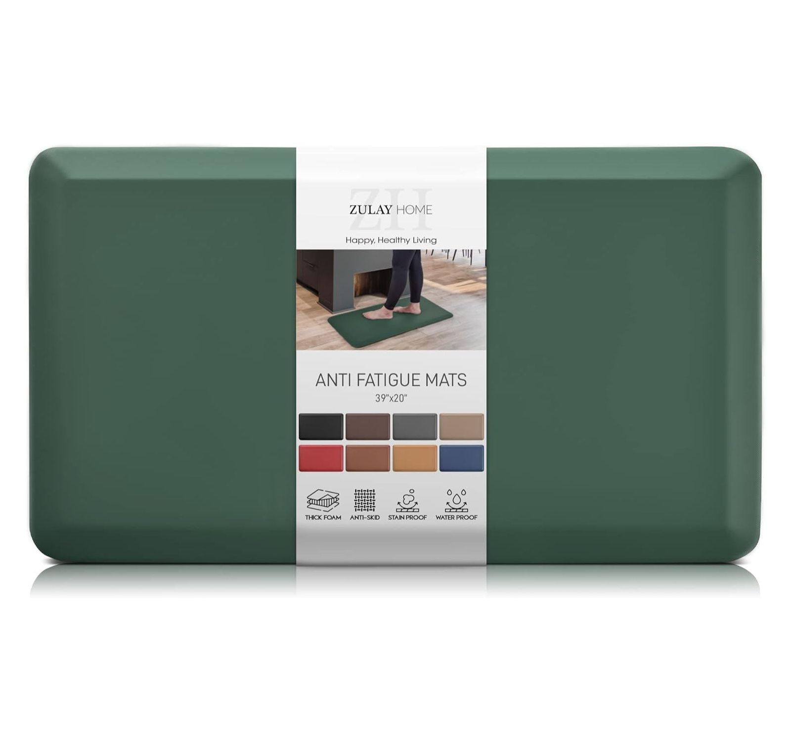 Zulay Kitchen Large 20x39 Anti Fatigue Mat Cushioned Memory Foam Kitchen Mat