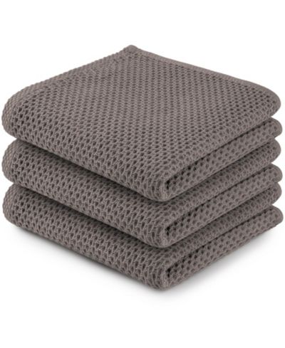 Zulay Kitchen 3 Pack Waffle Weave Kitchen Towels