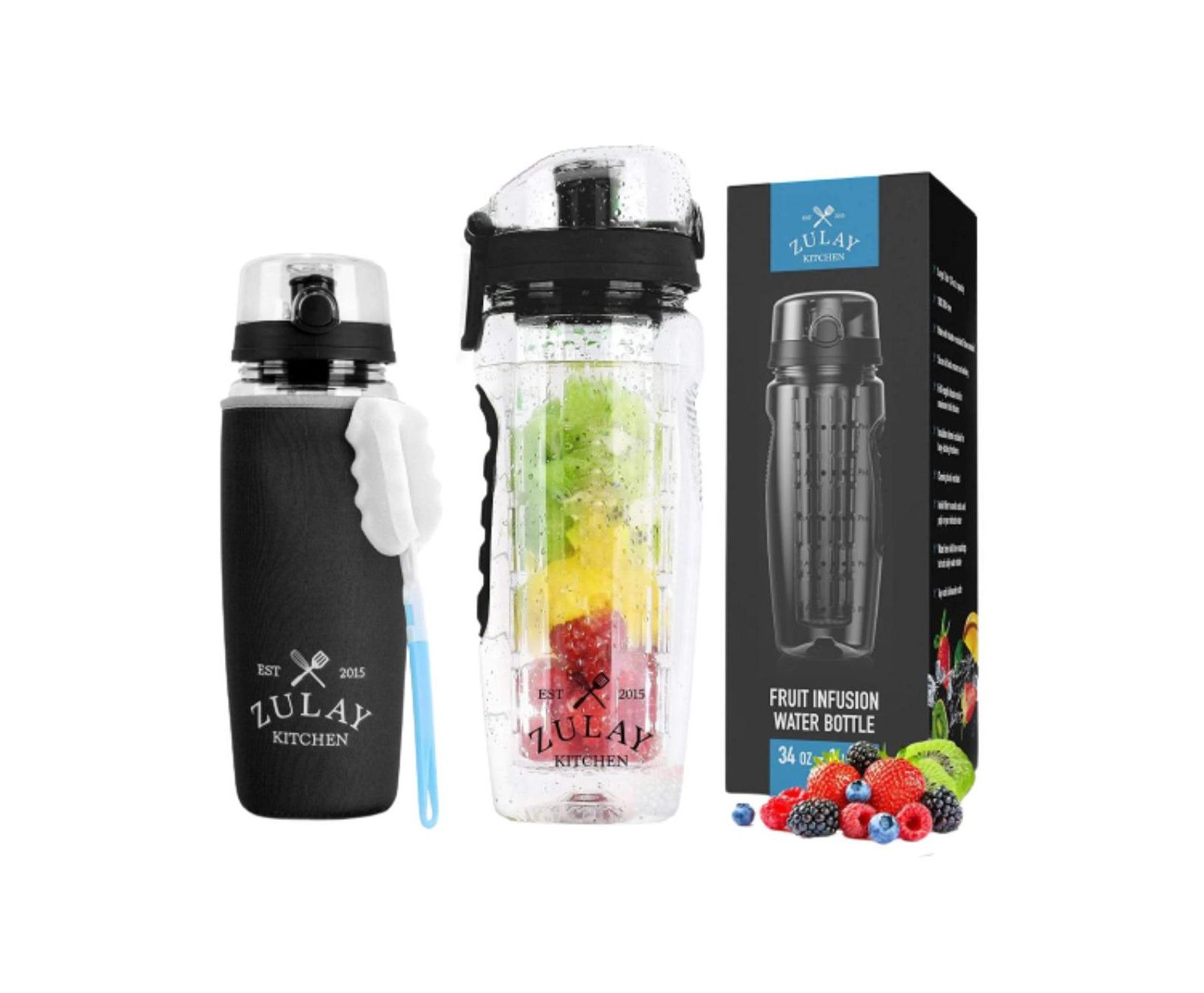Бутылка для воды Zulay Kitchen 34oz Leakproof Fruit Infuser