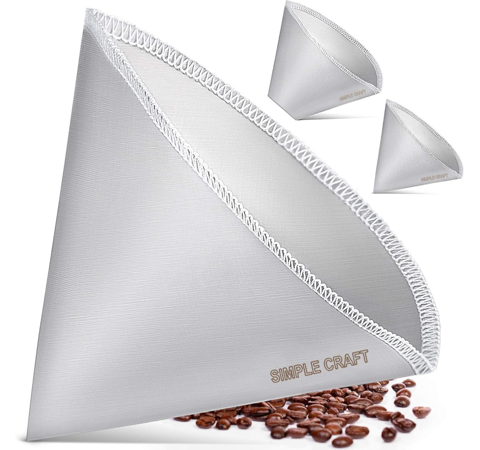 Reusable Pour Over Coffee Filter - Stainless Steel Fine Mesh Coffee Filter (Filter #1)
