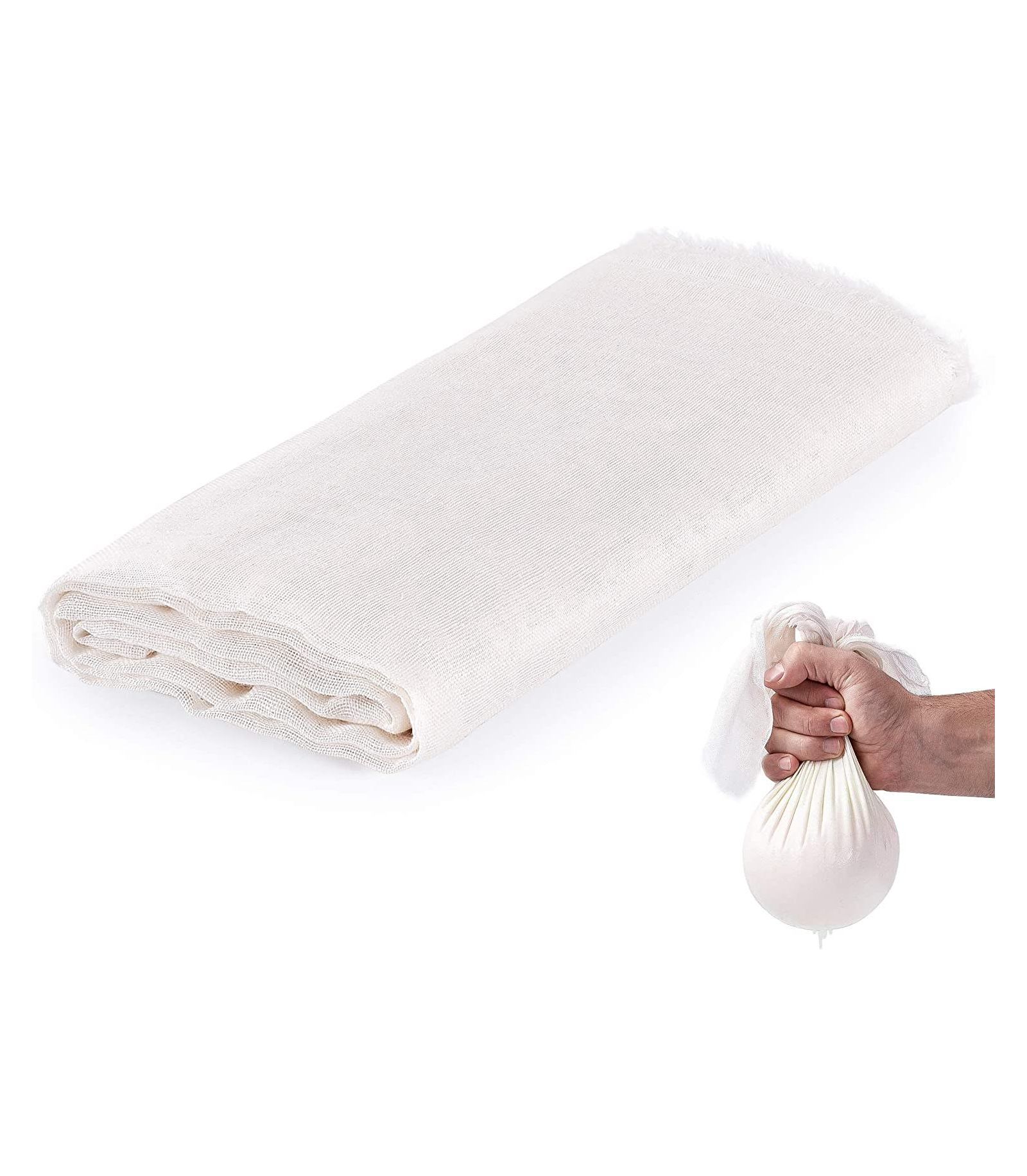 Zulay Kitchen Unbleached & Reusable Ultra Fine Cheese Cloths (2 Yard)
