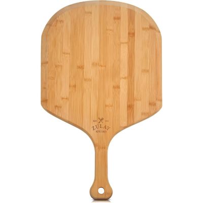Zulay Kitchen Authentic Bamboo Pizza Peel Wood with Easy Glide Edges & Handle For Transferring & Serving