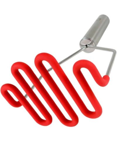 Zulay Kitchen Non-Scratch Potato Masher Kitchen Tool - Durable Stainless Steel Mashed Potatoes Masher