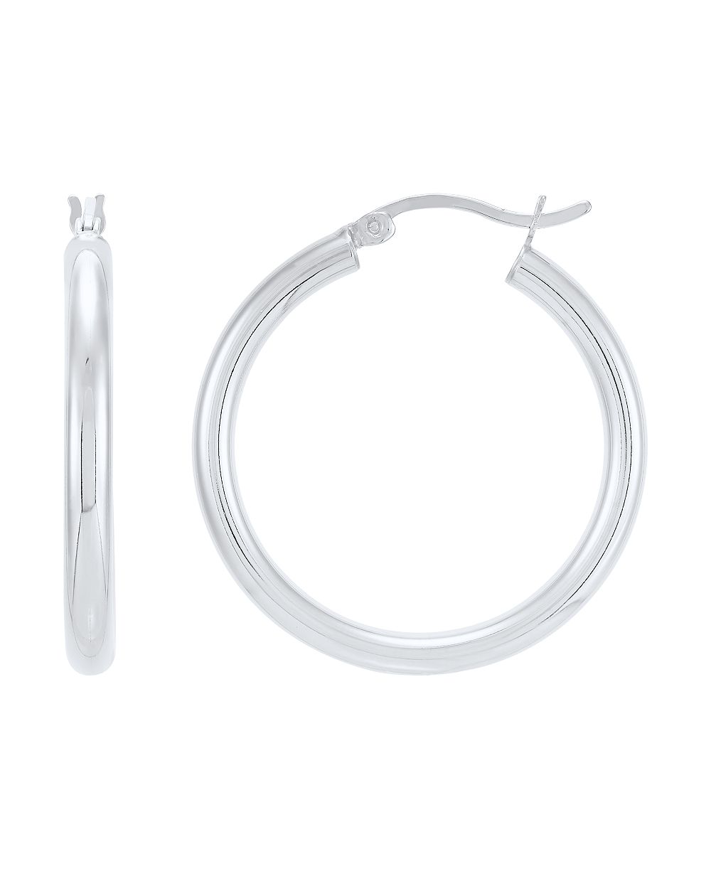 Macy's Серьги-кольца Giani Bernini Polished Tube, 30mm