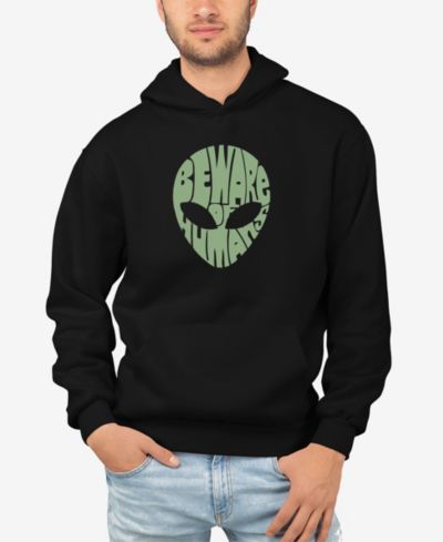 Мужской худи LA Pop Art Beware of Humans Word Art