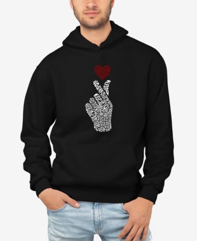 LA Pop Art Мужская толстовка K-Pop Word Art Hooded Sweatshirt