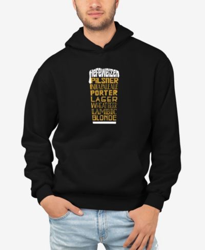 Мужское худи LA Pop Art Styles of Beer Word Art