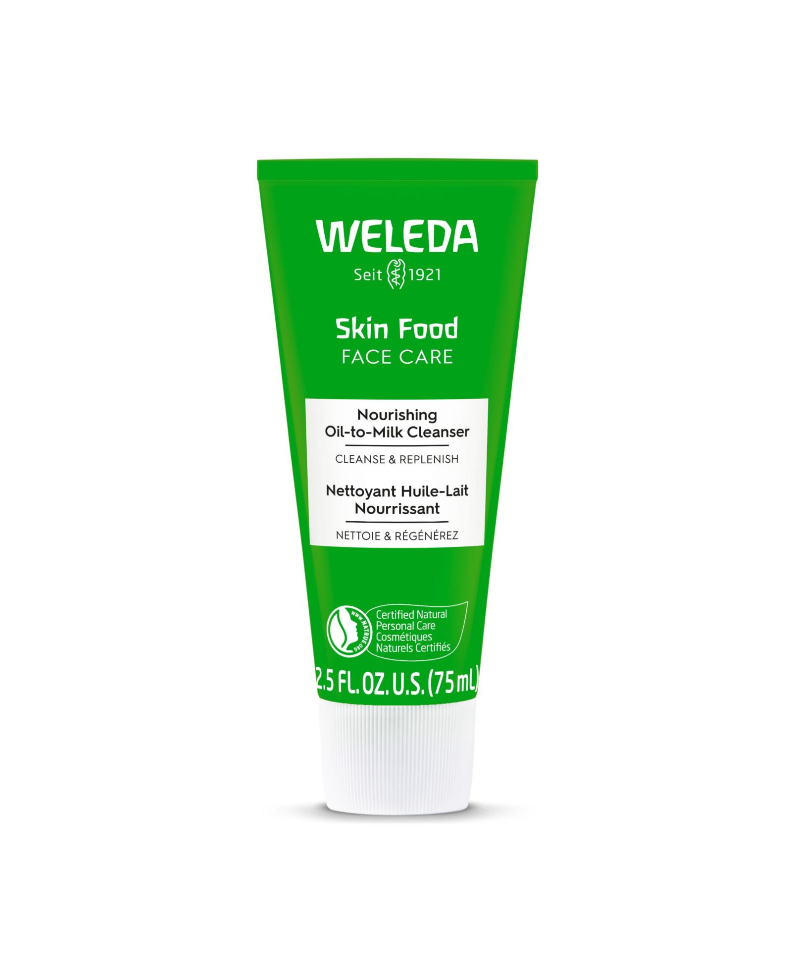 Очищающее масло-молоко для лица Weleda Skin Food Face Nourishing Oil-to-Milk Cleanser, 2.5 oz