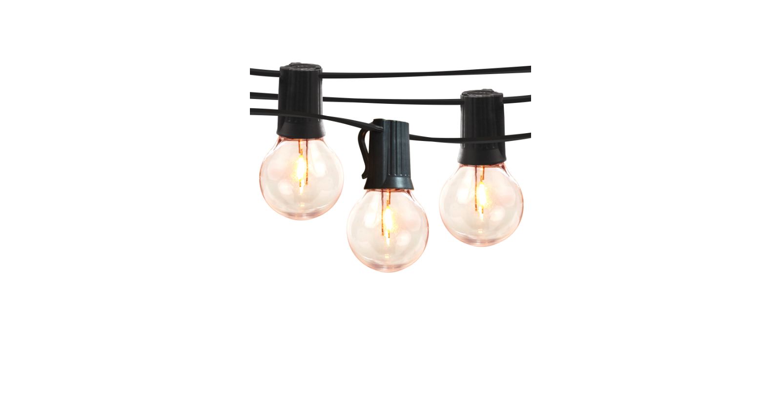 Brightech Ambience Pro Solar-Powered LED Thin Wire Globe String Lights with 15 Hooks, Soft White (27 ft.)
