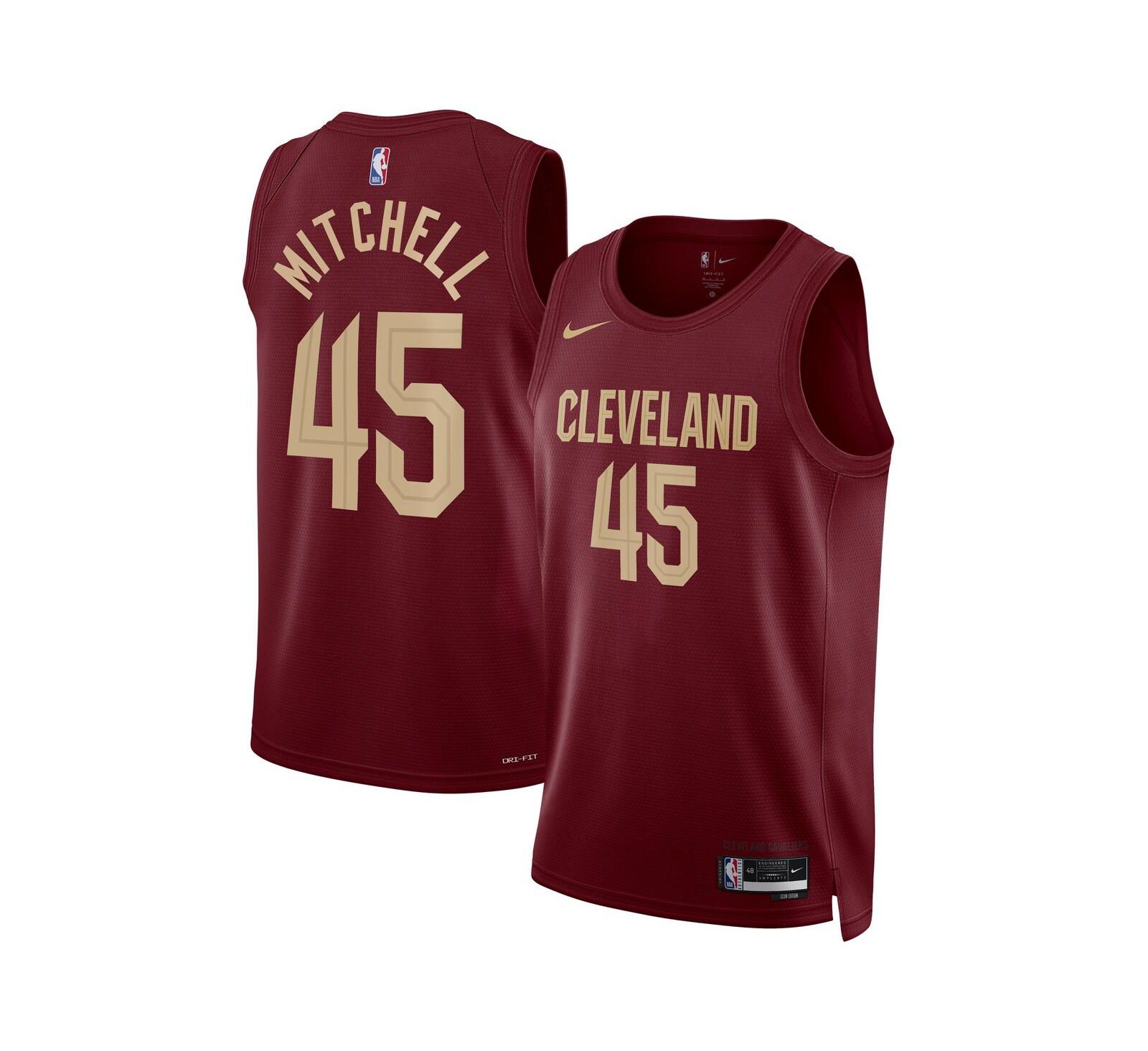 Nike Мужской и Женский Donovan Mitchell Cleveland Cavaliers Swingman Jersey