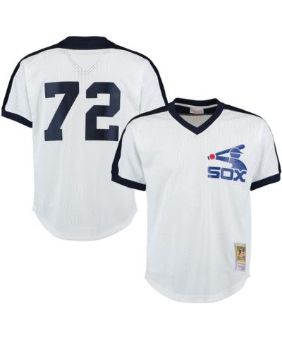 Мужская джерси Mitchell & Ness Carlton Fisk White Chicago White Sox Cooperstown Mesh