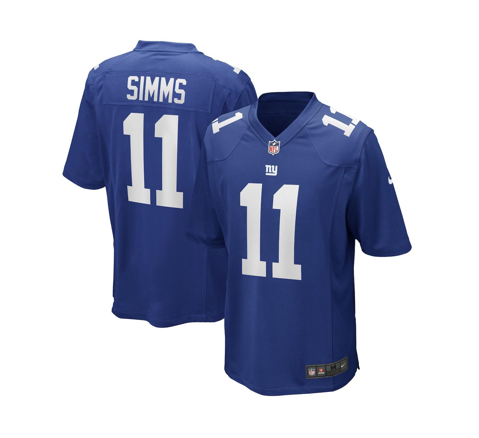 Мужская джерси Nike Phil Simms Royal New York Giants Game Retired Player